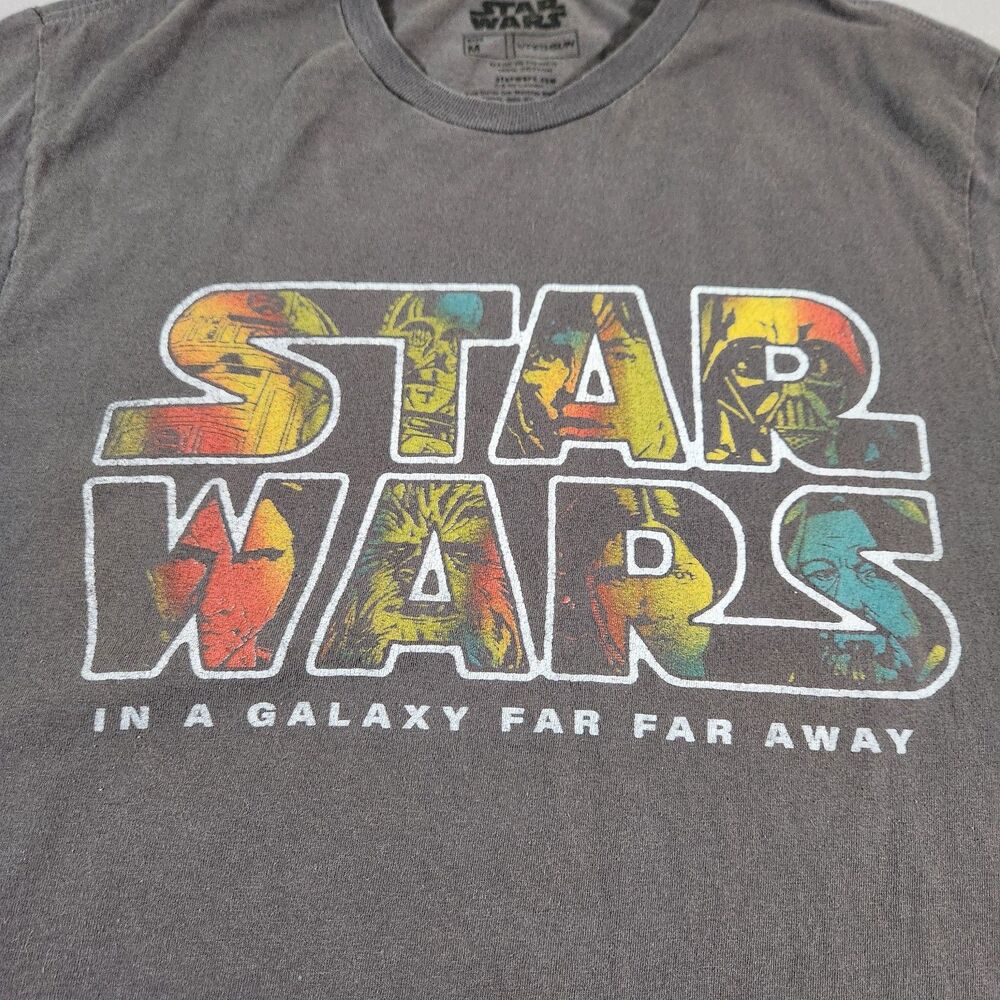 Star Wars “In A Galaxy Far Far Away” T-Shirt - Men’s Medium - Gray